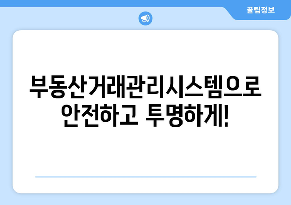 주택 임대차 계약 신고 및 확인일자 발급을 위한 부동산거래관리시스템