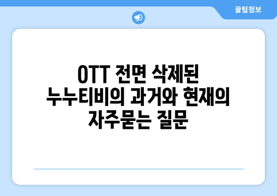 OTT 전면 삭제된 누누티비의 과거와 현재