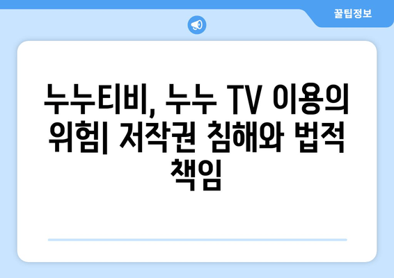 누누티비 및 누누 TV: 좋은 콘텐츠지만 불법