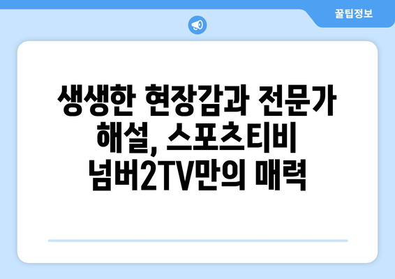 스포츠 중계 속의 독보적인 존재: 스포츠티비 넘버2TV