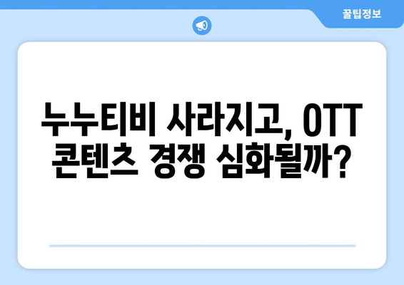 누누티비 사이트 폐쇄: OTT 경제효과 분석