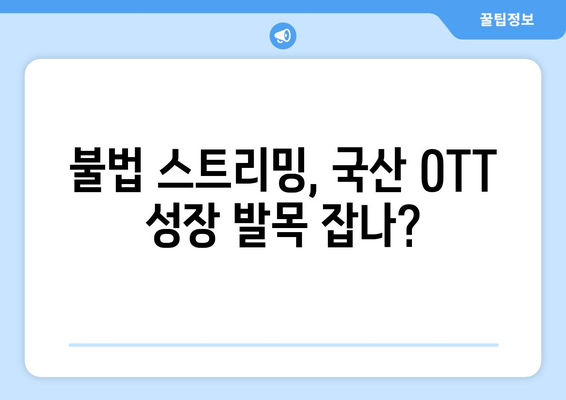 누누티비 재등장, 국산 OTT 업계의 우려