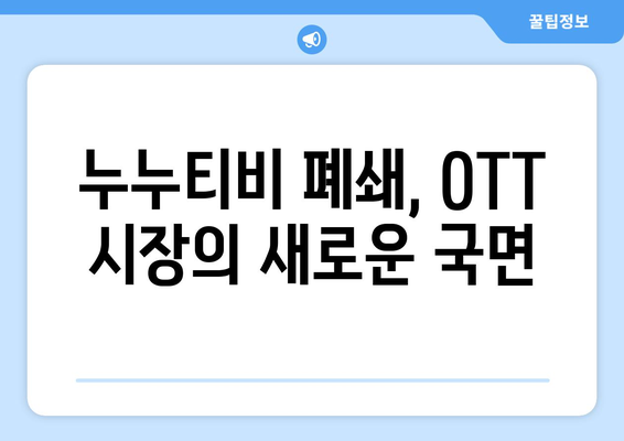 누누티비 OTT 전면 삭제: 불법 콘텐츠 공유의 과거와 현재