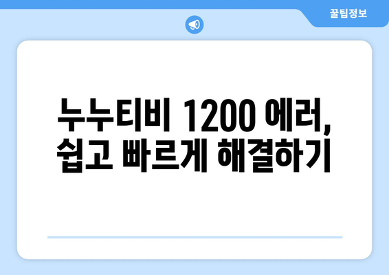 누누티비 에러 코드 1200: 비디오 재생 중 오류