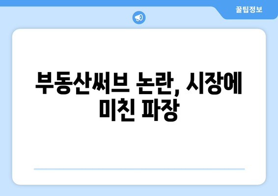 부동산써브 논란의 전말