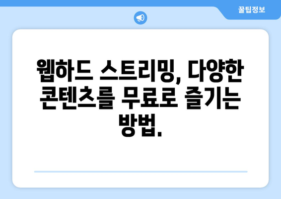 티비위키 대신 웹하드 스트리밍을 위한 가이드