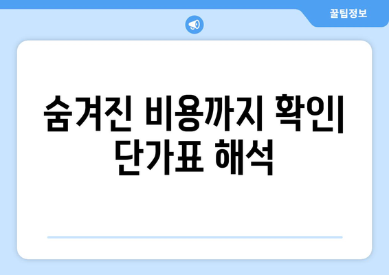 부동산 뱅크상품 단가표 살펴보기