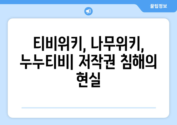 티비위키, 나무위키, 누누티비: 비법적 스트리밍 사이트의 재생