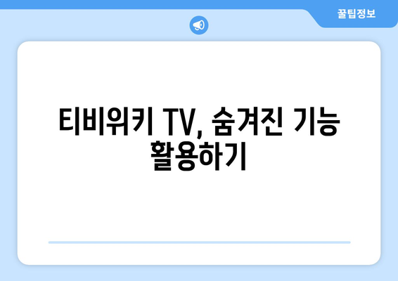 티비위키 TV 우회 방법 공개