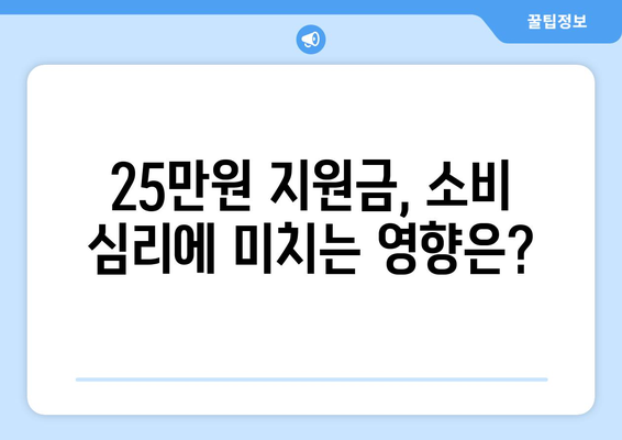 25만원 지원금, 화폐가치나 주택 가치에 영향을 미칠까?