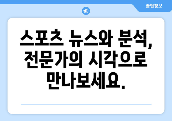 빠른티비 스포츠: 모든 스포츠를 한곳에 모은 엔터테인먼트 허브