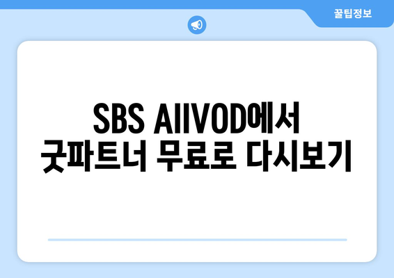 굿파트너 무료 시청 방법: SBS AllVOD