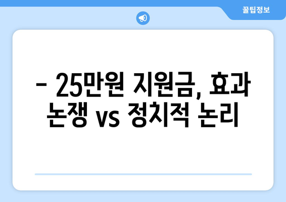 25만원 지원금 갈등: 당정 격돌