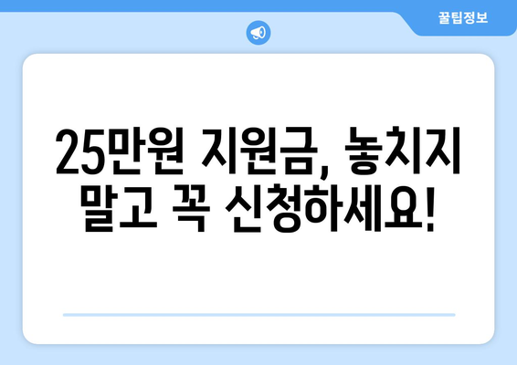 코로나19로 인해 경제에 도움이 되는 25만원 민생지원금