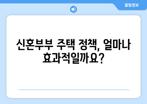 신혼부부 맞춤형 주거 솔루션: 정책의 다양성과 실질적 효과 분석