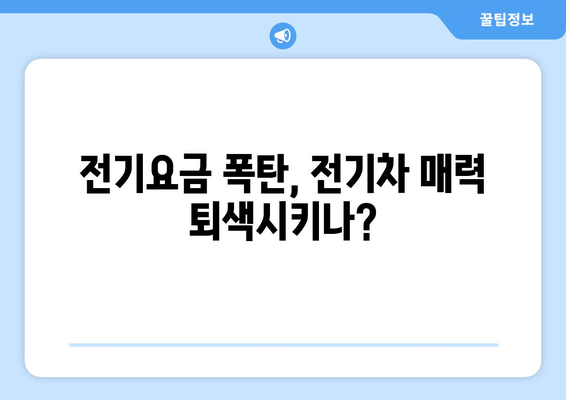 전기차 예약 취소, 전기요금 상승 우려가 원인