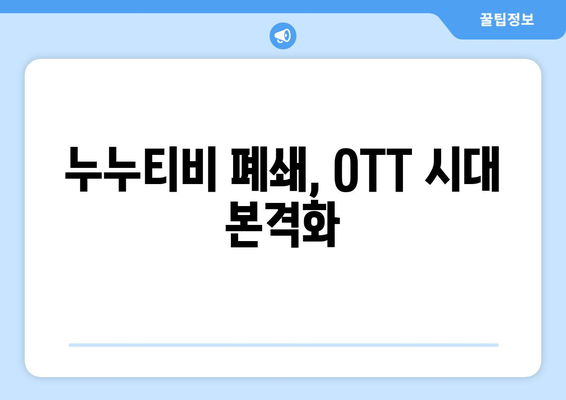 누누티비 폐쇄 후 국내 OTT 이용자 증가