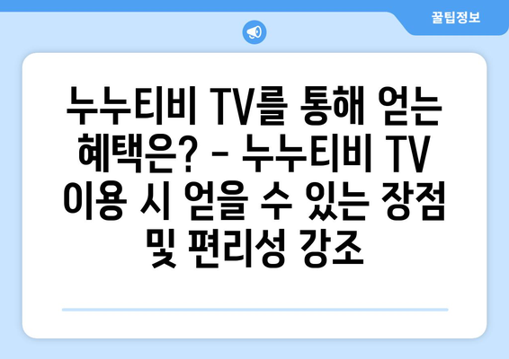 누누티비 TV에 관한 소개