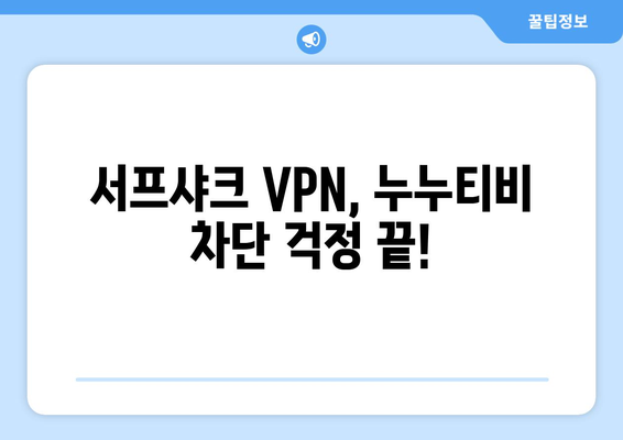 서프샤크 VPN으로 누누티비 대체 시청법