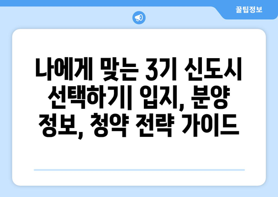 3기 신도시 24만 가구 공급 계획: 합리적인 가격의 주택 마련 전략 종합 가이드