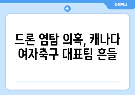 캐나다 여자축구 파동: 드론 염탐 의혹으로 감독 출장 정지, 직원 귀국