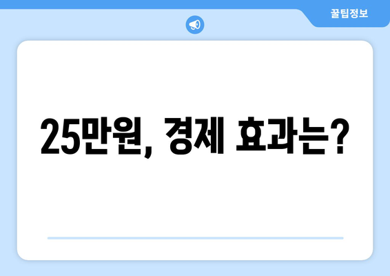 25만원 지원금: 모든 국민에게 필요한 지원인가 과도한 지출인가?