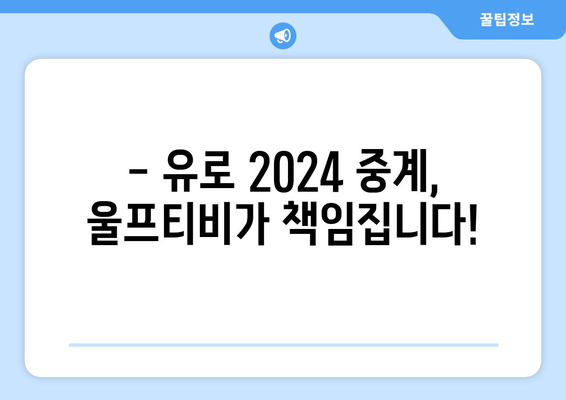 유로2024 중계, 해외 스포츠 중계, 울프티비