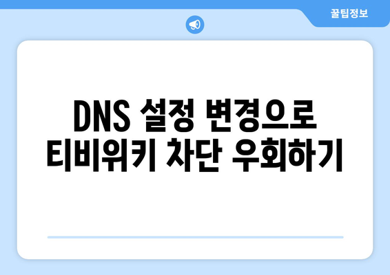 DNS 설정 변경으로 티비위키 주소 우회 접속 쉽게하기