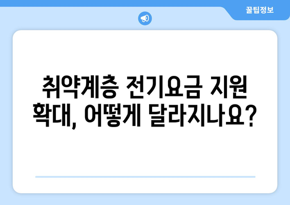 정부가 취약계층 전기요금 지원 확대