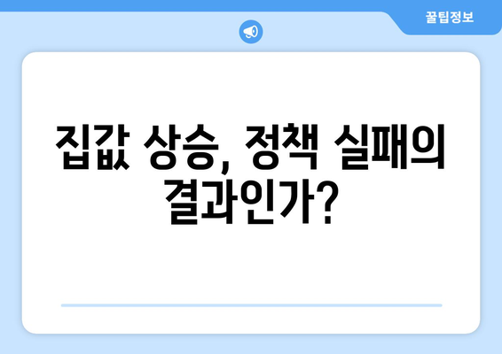 정부 부동산 정책의 의도와 결과: 집값 상승의 원인 고찰