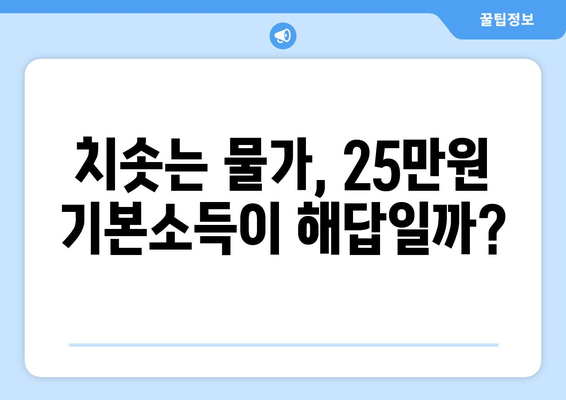 인플레이션 시대의 25만원 기본소득 필요성