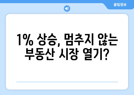 부동산 시장 변화: 올해 상반기 땅값 1% 상승의 의미