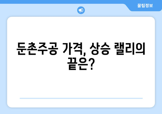 부동산 투자 인사이트: 둔촌주공 아파트 가격 변동 분석