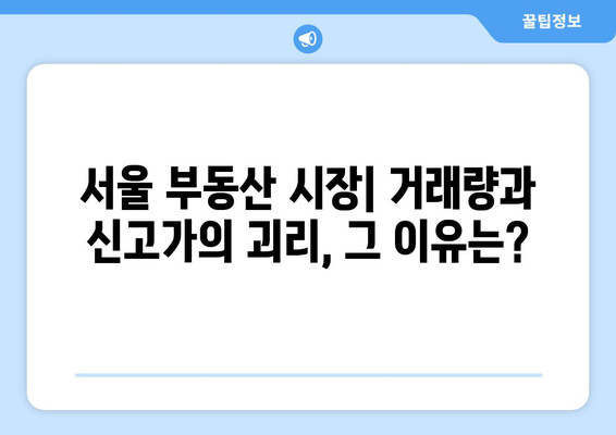 서울 부동산 시장 불균형: 거래량과 신고가의 괴리 원인