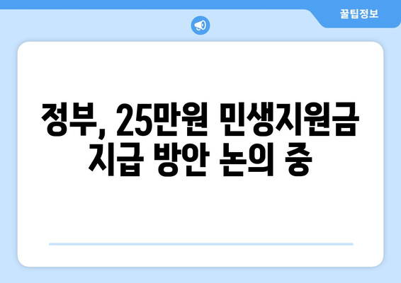 기자회견 경제 발언: 25만원 민생지원금 논의