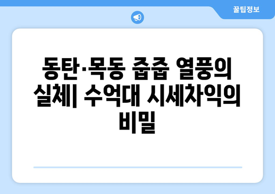 동탄·목동 줍줍 열풍의 실체: 수억대 시세차익의 비밀