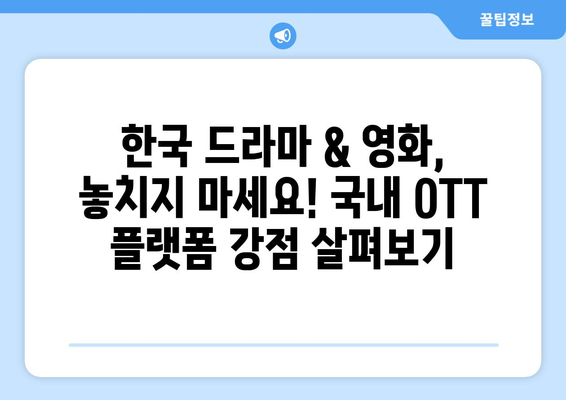 디즈니 플러스와 넷플릭스에 맞는 OTT 플랫폼 찾기