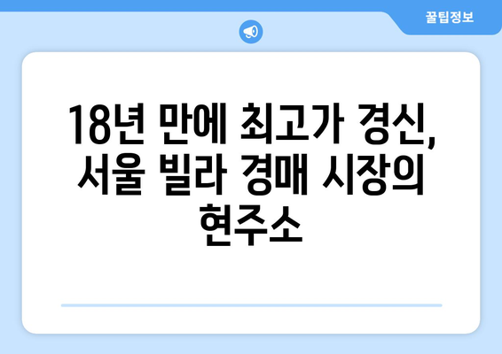 서울 빌라 경매 18년 만의 최고치: 주택시장 변화의 신호탄