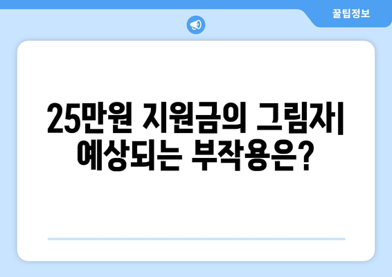 1인당 25만원 지원금 지급: 경제에 미치는 잠재적 영향