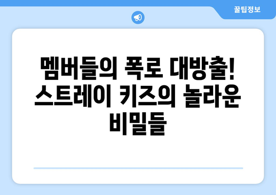 놀토! 스트레이 키즈의 폭로전과 속임수 팀워크