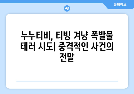 누누티비, 티빙을 겨냥한 폭발물 테러 시도