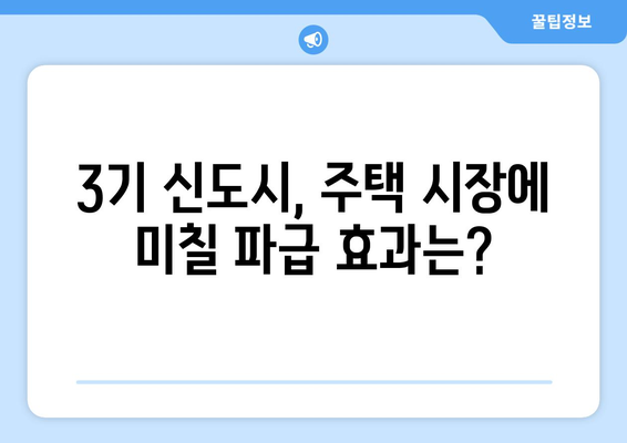 3기 신도시 24만 가구 공급 계획: 합리적인 주택 마련의 새로운 기회 종합 분석