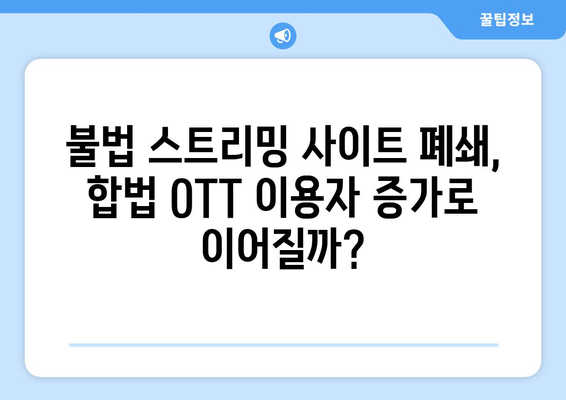 누누티비 폐쇄: OTT 산업에 미치는 경제적 영향