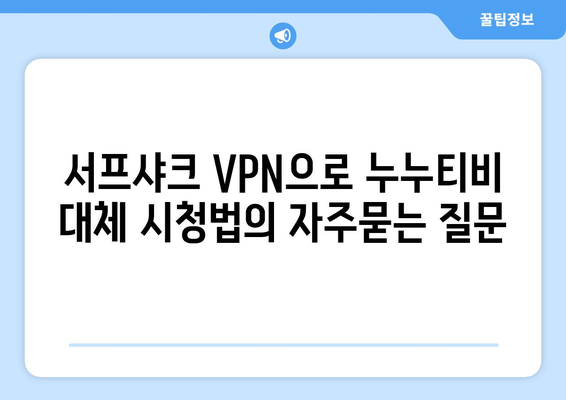 서프샤크 VPN으로 누누티비 대체 시청법