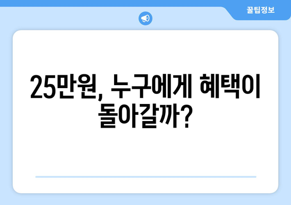 윤석열과의 차이: 이재명의 25만원 민생지원금 제안