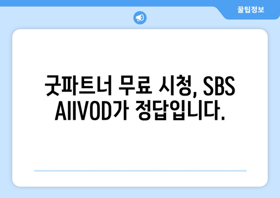 굿파트너 무료 시청 방법: SBS AllVOD