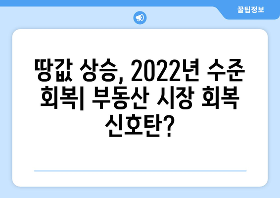 2022년 수준 회복한 땅값: 상반기 0.99% 상승의 의미