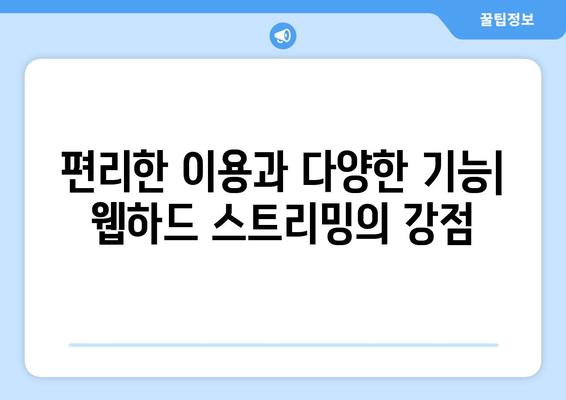 티비위키보다 뛰어난 웹하드 스트리밍 서비스