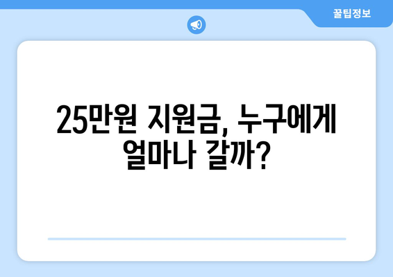 경제 실정에 따른 이재명의 25만원 민생 회복 지원금 제안