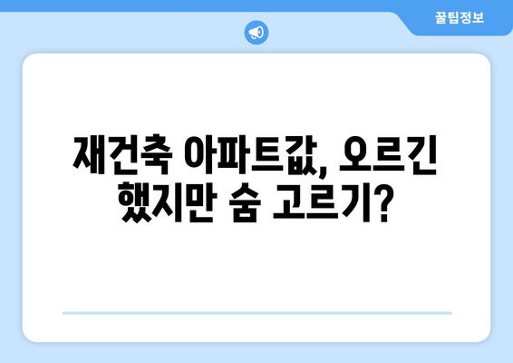 서울 재건축 시장의 현주소: 아파트값 상승에도 주춤하는 원인 총체적 분석